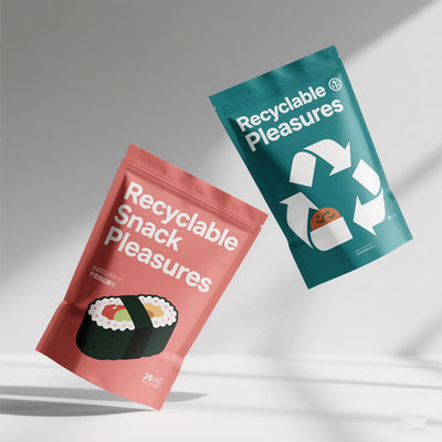 Torby Mylar z recyklingu z certyfikatem GRS | 30% zawartości PCR i neutralna dla emisji dwutlenku węgla produkcja