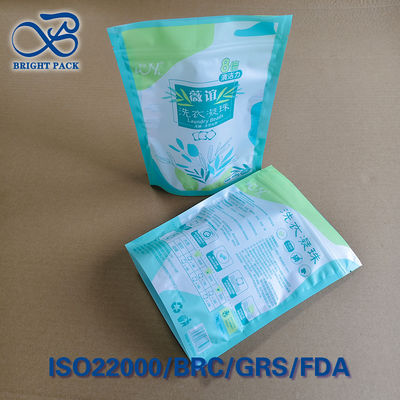 Torby typu Stand-Up Tri-Seal do kapsułek do prania - Zamykany na suwak i przezroczyste okienko