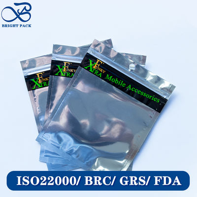 Lekkie, niestandardowo wydrukowane torby z folii aluminiowej do opakowań produktów elektronicznych z zamkniętym zamkiem.