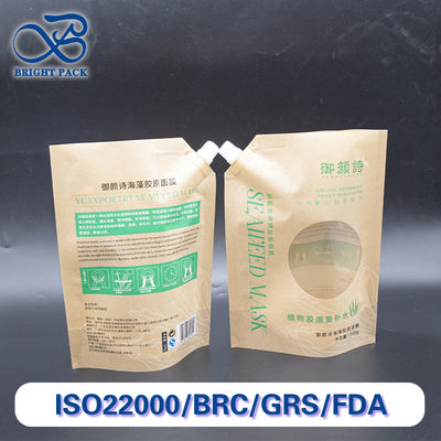 Zastosowalna pojemność 250 ml/500 ml/1000 ml torebki z przejrzystymi okienkami drukowalne do opakowań produktów do pielęgnacji skóry.