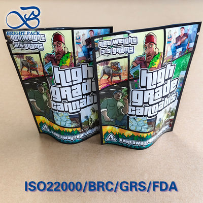 GTA Tribal Print Child-Resistant Bag ISO 8317 Push-Twist Lock ≤0.3mm Precision Gravure