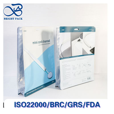 Wytrzymałe osiemoboczne torby uszczelniające do akcesoriów elektronicznych, opakowania z przejrzystymi oknami i zamykaniem na kurz.