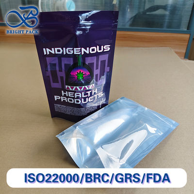 Dostosowywane do potrzeb klienta torby typu stand-up klasy farmaceutycznej do pakowania produktów farmaceutycznych z przezroczystym tyłem.