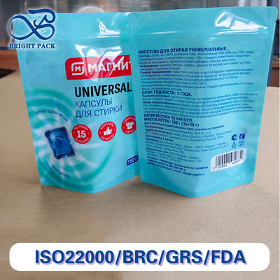 Wysokiej rozdzielczości CMYK i drukowanie cyfrowe Stand Up Pockets for Laundry Pods Packaging.