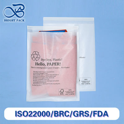 Niestandardowe biodegradowalne torebki z papieru pergaminowego z nadrukiem logo