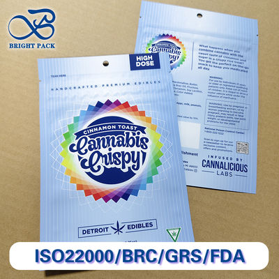 Niestandardowe torebki odporne na dzieci z zamknięciem na zamek błyskawiczny - bez BPA i nadające się do recyklingu