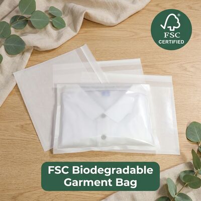 Luxury Glassine Paper Bags for Clothing Packaging Recyclable Eco-Friendly Plastic Free for Certified EU Custom Factory