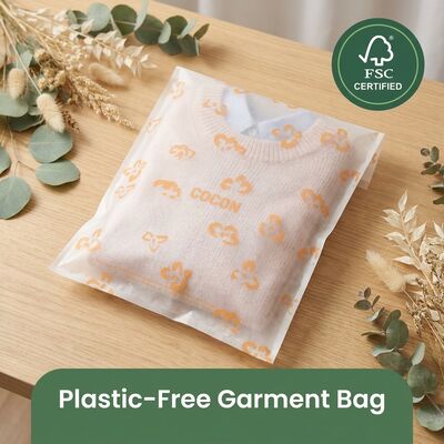 Glassine Bag for Boutique Lingerie Scarf Packaging Eco-Friendly Digital Recyclable Luxury Designer Fashion Apparel Pouch