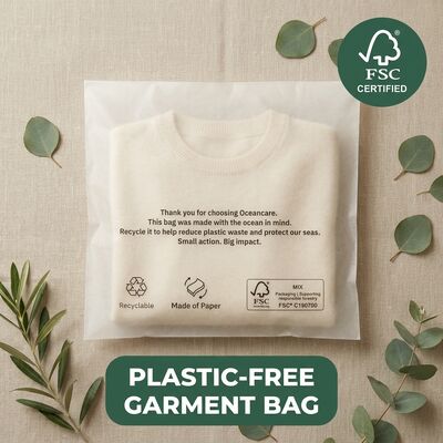 Kompostowalny Biodegradable Glassine Envelope Apparel Packaging Eco Friendly Clothing Pouch Garment for Certified Recyclable