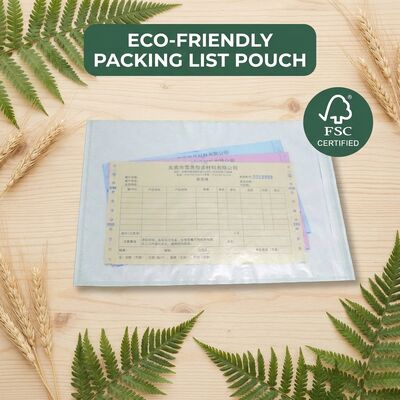 Lista opakowań z papieru z recyklingu koperta dokument wolny od tworzyw sztucznych dołączony samoprzylepny etykieta wysyłkowa torebka Eco