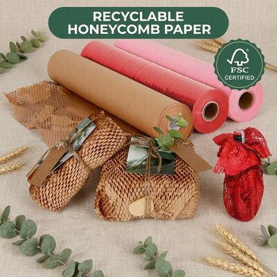50cm i 30cm Ekologiczne, podlegające recyklingowi, papierowe rolki z pączkami miodnymi, papierowe opakowania, opakowania poduszkowe do wysyłki