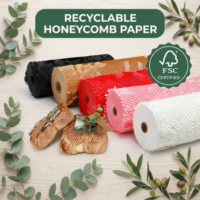 Ekologiczny papier pakowy o strukturze plastra miodu nadający się do recyklingu do pakowania prezentów i amortyzacji dostaw