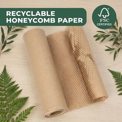 Papier Kraft z pęcherzyków miodowych przyjazny dla środowiska, podlegający recyklingowi, kompostowalny, opakowanie poduszkowe do kosmetyków, rolka biżuterii